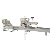 Eworld cnc aluminum door window double head profile cutting saw manufacturing machines 450mm blade with Digital display